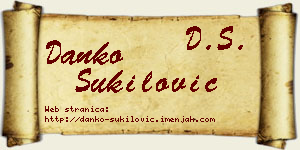 Danko Šukilović vizit kartica